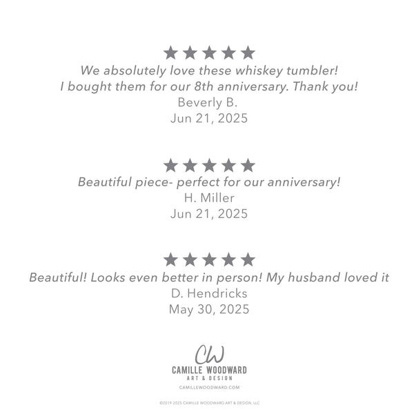 5 star customer reviews for whiskey cup gift