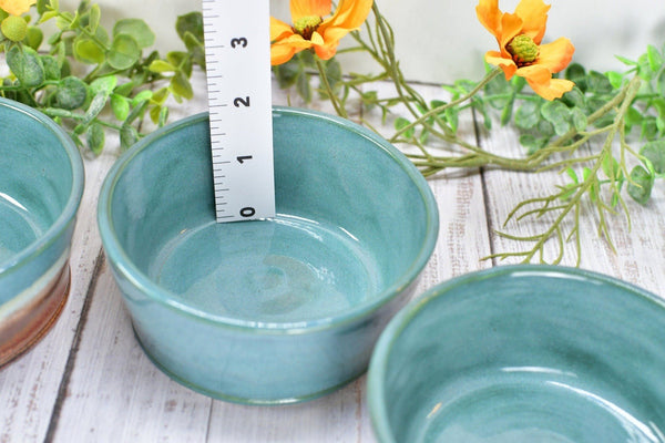 Ceramic Dog Food or Water Bowl, Handmade Stoneware Pottery Wheel Thrown Pet Food Dish