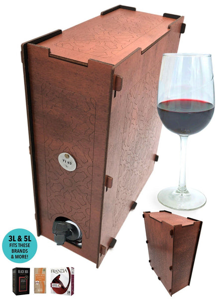 Camel Rust Moroccan Boxed Wine Cover - 3L + 5L Bota Box, Black Box, Franzia, & More