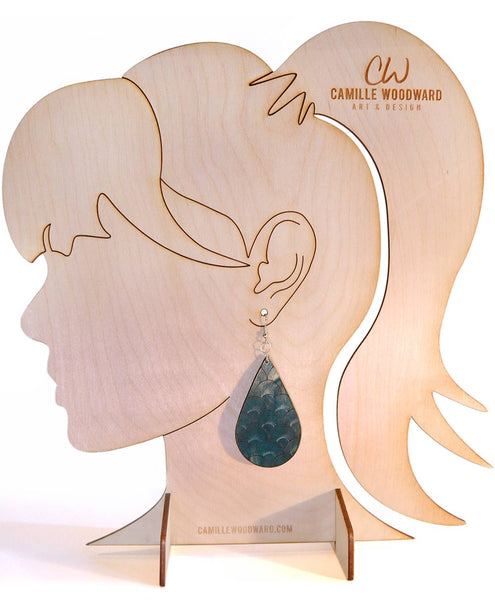 Earring Display Stand, Female Ponytail - INSTANT Digital Download