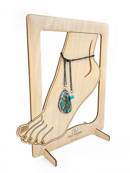 Ankle Bracelet Foot Jewelry Display Stand SVG EPS - INSTANT Digital Download Laser Cut File