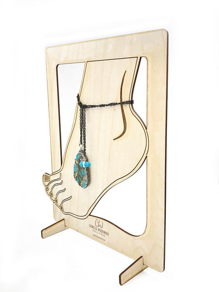 Ankle Bracelet Foot Jewelry Display Stand SVG EPS - INSTANT Digital Download Laser Cut File