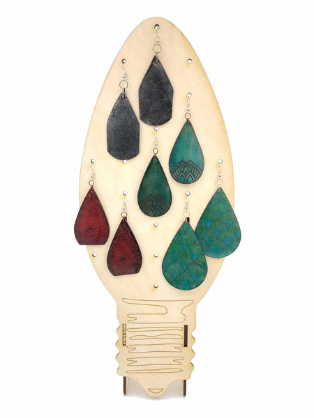 Earring Display Stand - Light Bulb, SVG - INSTANT Digital Download