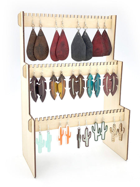 Earring Display Organizer, 3-Tier Stand - INSTANT Digital Download
