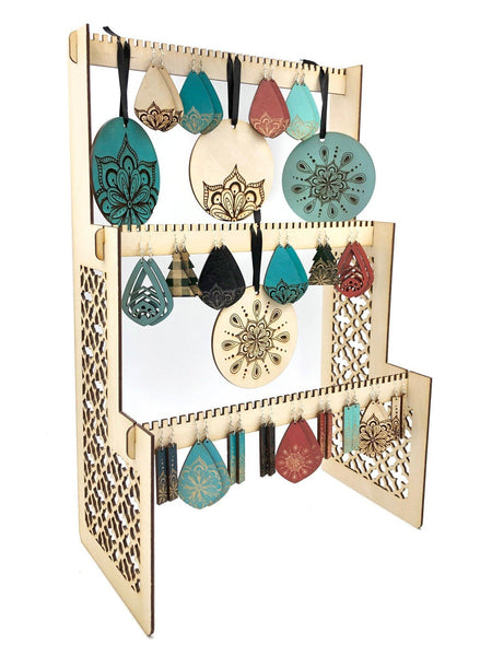 Earring & Ornament Display Organizer, Tall 3-Tier Stand - INSTANT Digital Download