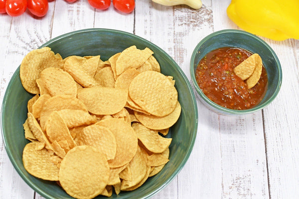 Chip and Dip Ceramic Bowl Set, Handmade Beachy Copper and Turquoise Detached Snack Stoneware Pottery Party Serving Dishes