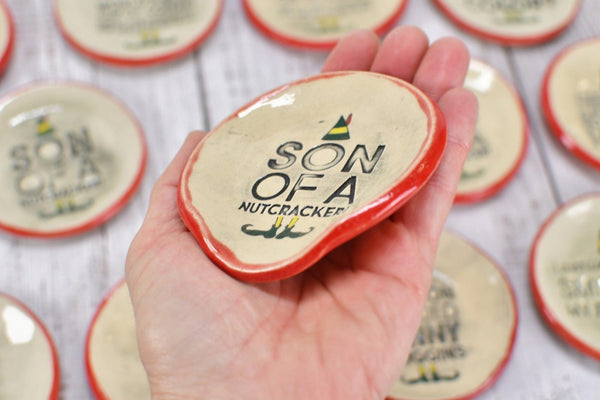 Buddy The Elf Christmas Ceramic Small Spoon Rest, Jewelry Trinket Dish, Handmade Pottery Hand Painted, Best Cup of Coffee, Son of Nutcracker