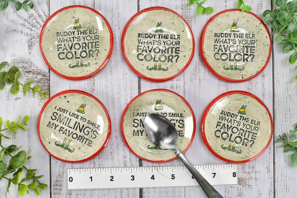Buddy The Elf Christmas Ceramic Small Spoon Rest, Jewelry Trinket Dish, Handmade Pottery Hand Painted, Best Cup of Coffee, Son of Nutcracker