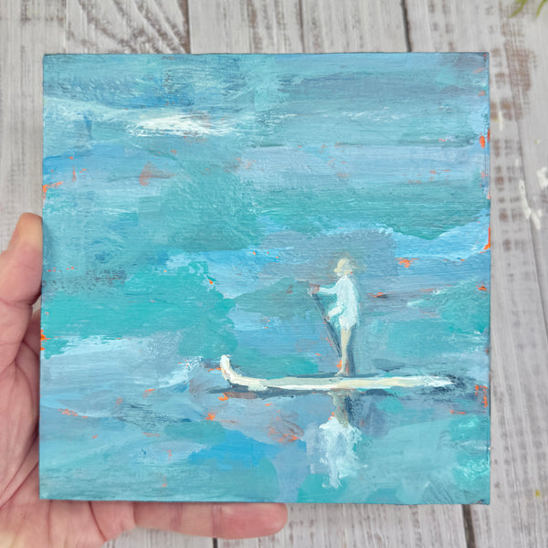 The Paddle Boarder - Original Acrylic Painting