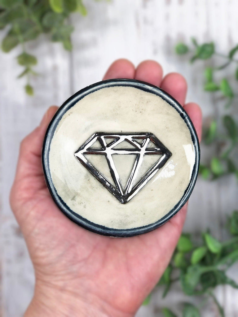 White Diamond Ring Trinket Dish