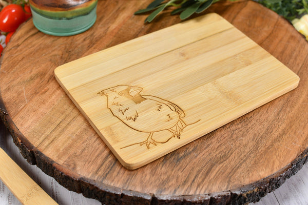 Small Bamboo Cutting Board with Cardinal Bird for Display on Counter - Personalize Gift for Mom, Grandma, Sister, Daughter