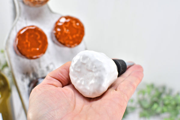 Texas Wine Bottle Stopper, Handmade Ceramic Christmas Barware Gift for Austin Football Champs, Housewarming, Groomsman, Secret Santa Unique