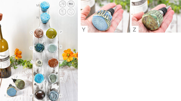 Wine Bottle Stopper, Ceramic Handmade Pottery Barware Unique Gift Her Birthday, Paw Print Pet Bird Lover, Housewarming Coworker Christmas