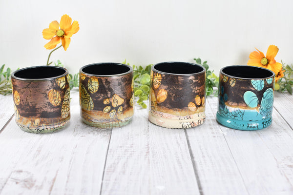 Copper Wine Cup Pug Dog Tumbler Pet Lover Bronze Handmade Ceramic Pottery Whiskey Bourbon Barware Paw Print Anniversary Birthday Gift 1 Each