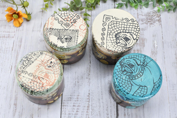 Copper Wine Cup Pug Dog Tumbler Pet Lover Bronze Handmade Ceramic Pottery Whiskey Bourbon Barware Paw Print Anniversary Birthday Gift 1 Each