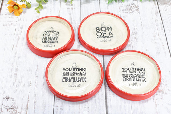 Buddy The Elf Christmas Ceramic Spoon Rest Soap Wine Bottle Drip Dish Handmade Pottery Best Cup of Coffee, Son of Nutcracker Ninnymuggins