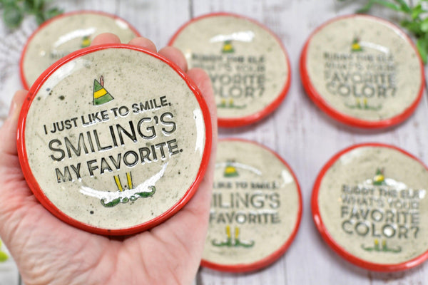 Buddy The Elf Christmas Ceramic Small Spoon Rest, Jewelry Trinket Dish, Handmade Pottery Hand Painted, Best Cup of Coffee, Son of Nutcracker