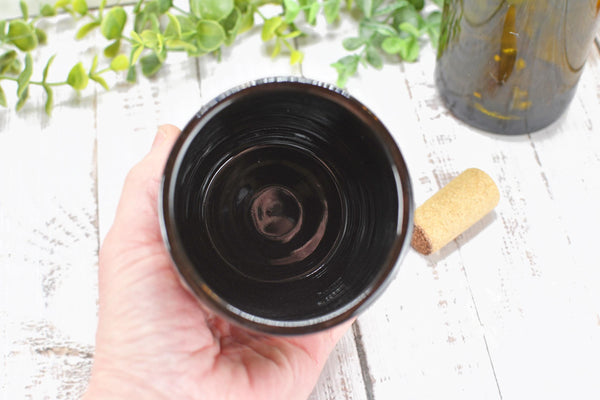 Evil Eye Ceramic Tumbler Whiskey Cup Coffee Tea Wine Handmade Pottery Hand Painted Stoneware Nazar Gift Spiritual Boho Blue White Black