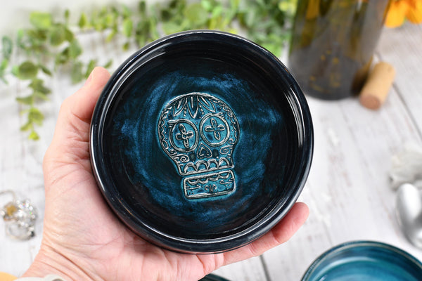 Blue Teal Ceramic Spoon Rest, Turquoise Handmade Small, Medium, Large Pottery for Stovetop, Table Counter - Housewarming Christmas Gift