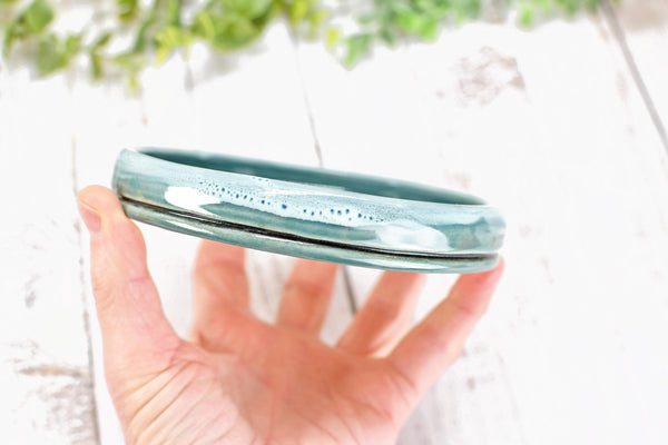 Sunflower Ceramic Spoon Rest, Blue Black Handmade Pottery for Stovetop, Wine Bottle Drip Dish Dining Table - Housewarming Christmas Gift