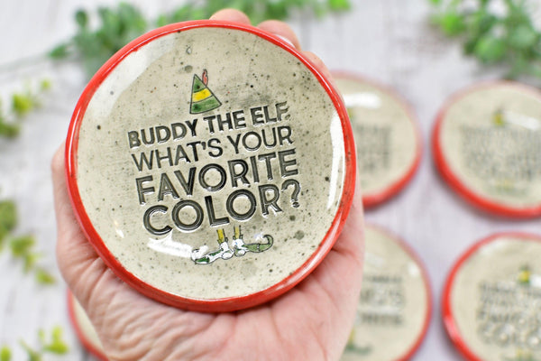 Buddy The Elf Christmas Ceramic Small Spoon Rest, Jewelry Trinket Dish, Handmade Pottery Hand Painted, Best Cup of Coffee, Son of Nutcracker
