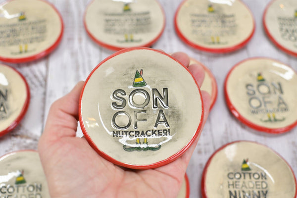 Buddy The Elf Christmas Ceramic Small Spoon Rest, Jewelry Trinket Dish, Handmade Pottery Hand Painted, Best Cup of Coffee, Son of Nutcracker