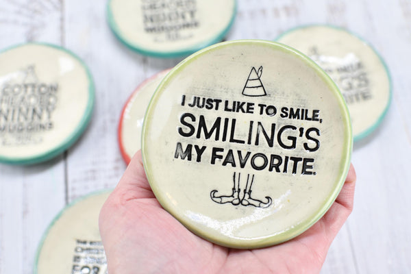 Buddy The Elf Christmas Ceramic Small Spoon Rest, Jewelry Trinket Dish, Handmade Pottery Hand Painted, Best Cup of Coffee, Son of Nutcracker