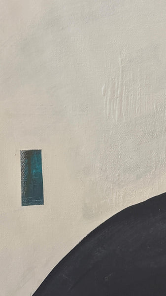 Original Abstract Painting 24x24 Wall Art Orange Green Black Blue Contemporary Art Ready to Hang Stretched Canvas Not A Print