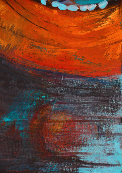 Abstract Painting Original 24x24 Canvas, Red Orange Blue Textured Modern Contemporary Wall Art, Acrylic Painting Ready to Hang, Unframed