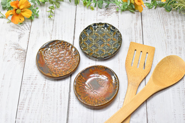 Monarch Butterfly Ceramic Small Coffee Spoon Rest, Handmade Stoneware Pottery Jewelry Trinket Dish, Bright Colors, Nature Gift for Mom