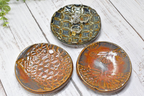 Monarch Butterfly Ceramic Small Coffee Spoon Rest, Handmade Stoneware Pottery Jewelry Trinket Dish, Bright Colors, Nature Gift for Mom