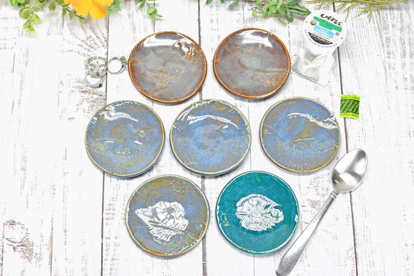 Spoon Rest Ceramic Small Pottery Christmas Gift Handmade, Hummingbird Coffee Spoon Rest, Stoneware Jewelry Trinket Dish Gift
