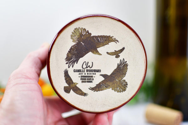Handmade Raven Bird Tumbler Cup - Gothic Ceramic Bird Lover Gift, Nature Inspired Pottery for Whiskey or Wine, A Murder of Ravens