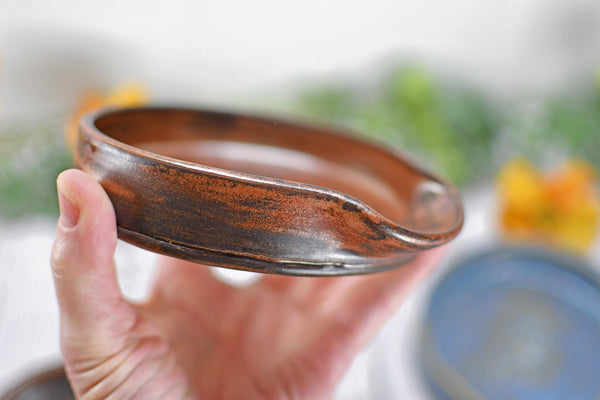Monarch Butterfly Ceramic Spoon Rest, Handmade Stoneware Pottery, Kitchen Stove Dining, Soap Dish, Wine Bottle Drip Black Copper Blue Green