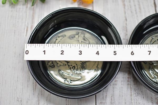 Handmade Ravens Small Candy Dish - Murder of Ravens Gothic Ceramic Pottery Bowl for Halloween, Nuts, Snacks, Trinkets, Condiments