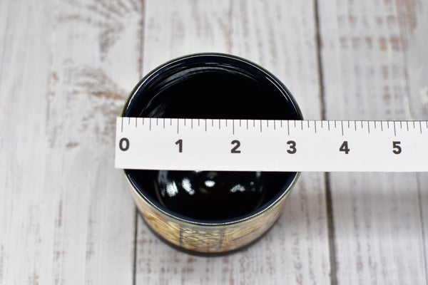 Ravens Ceramic Cup Bronze 8th or 9th Anniversary Gift, Bird Lover Gothic Handmade Tumbler Stoneware Hand Painted Pottery Bar Drinkware