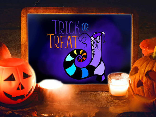 Trick or Treat Witch Boot, PNG - Sublimation  Digital Download